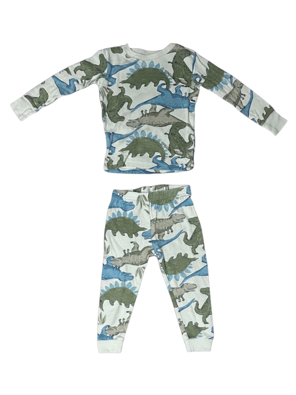 Carter's Dino Pajama Set in Blue, Green & Gray